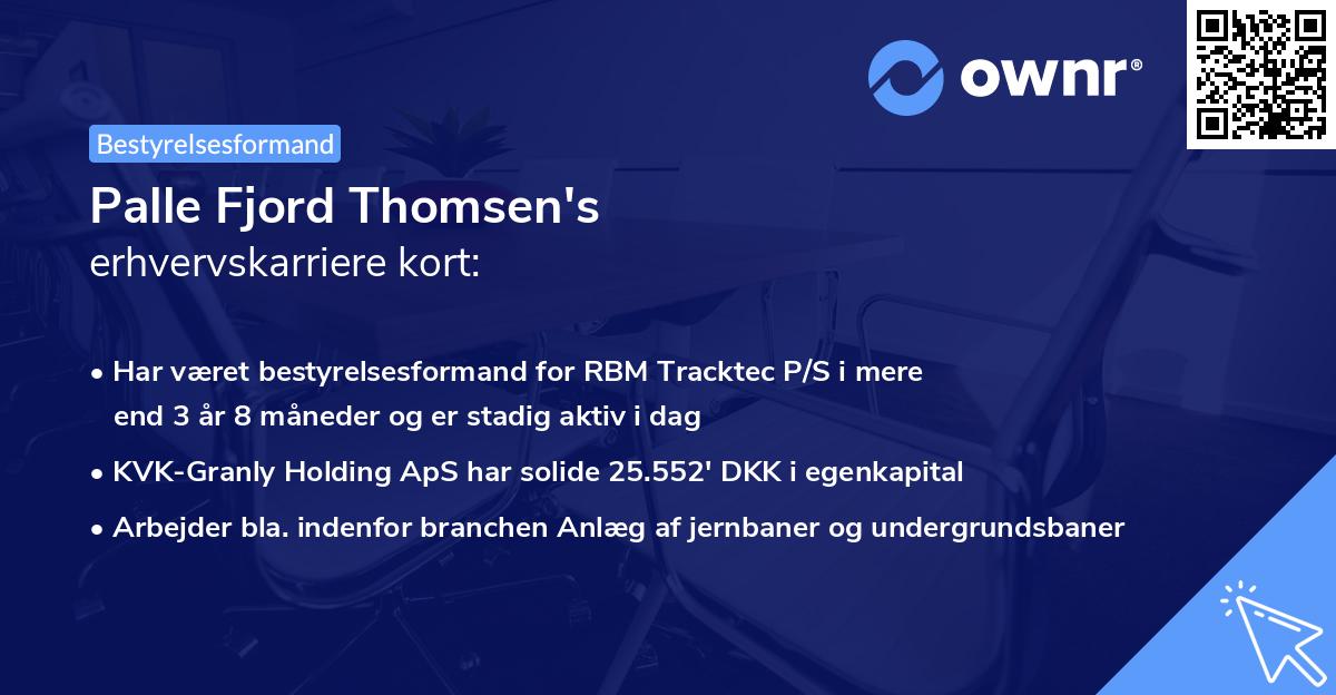 Palle Fjord Thomsen's erhvervskarriere kort