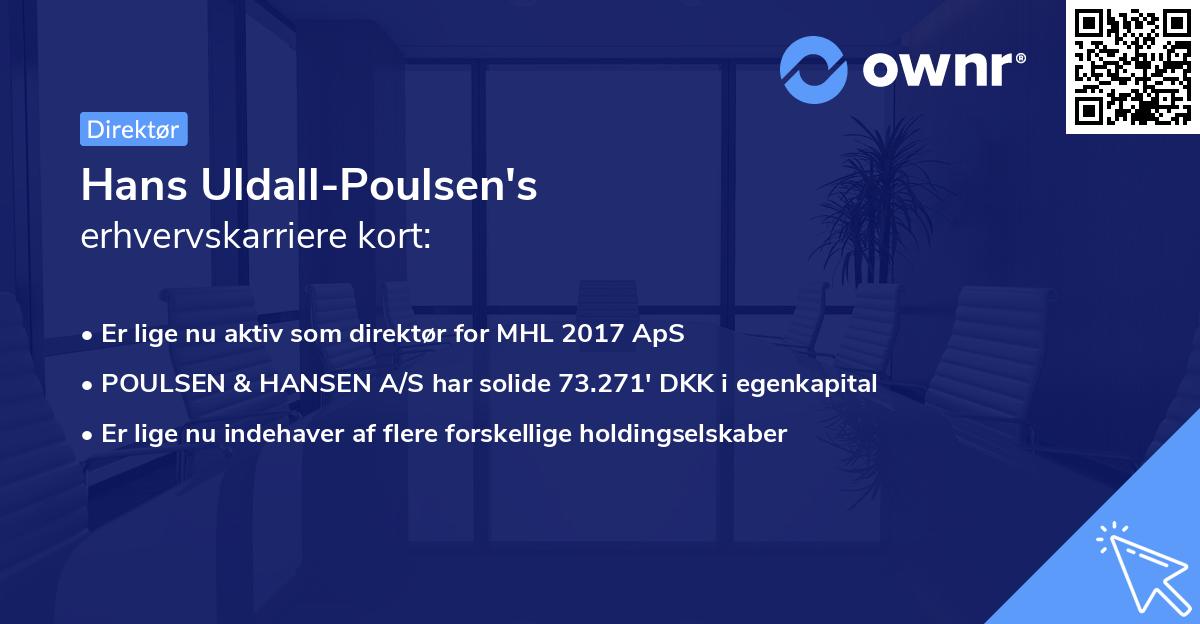 Hans Uldall-Poulsen's erhvervskarriere kort