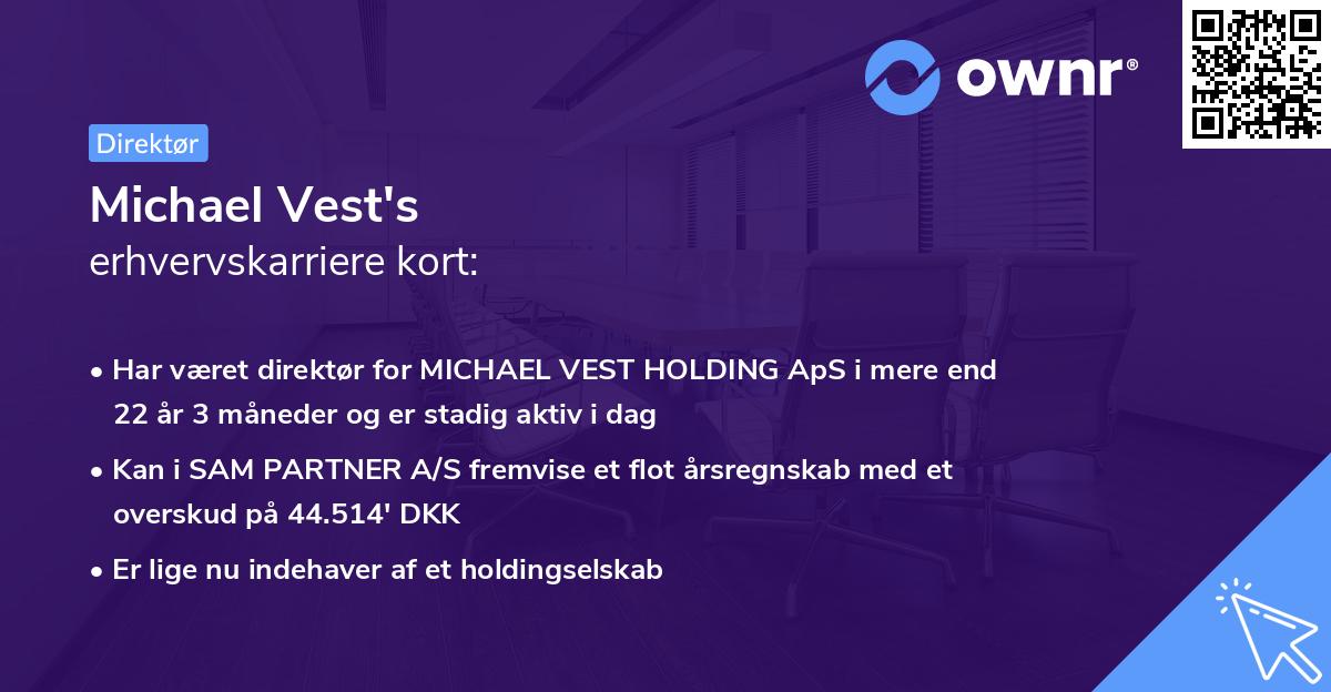 Michael Vest's erhvervskarriere kort