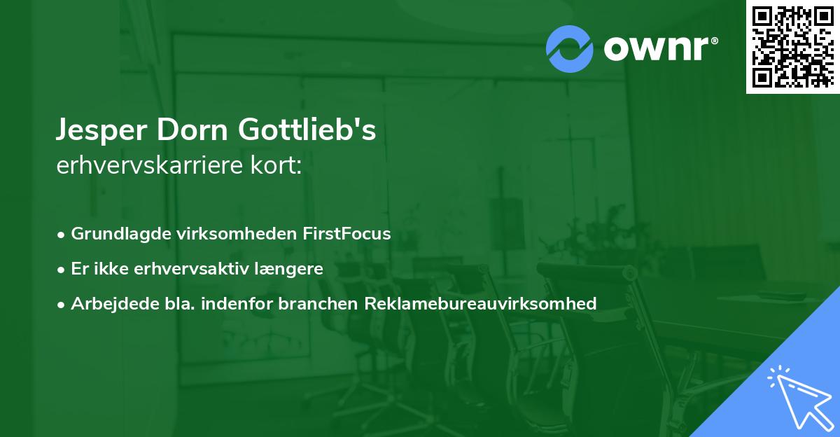 Jesper Dorn Gottlieb's erhvervskarriere kort