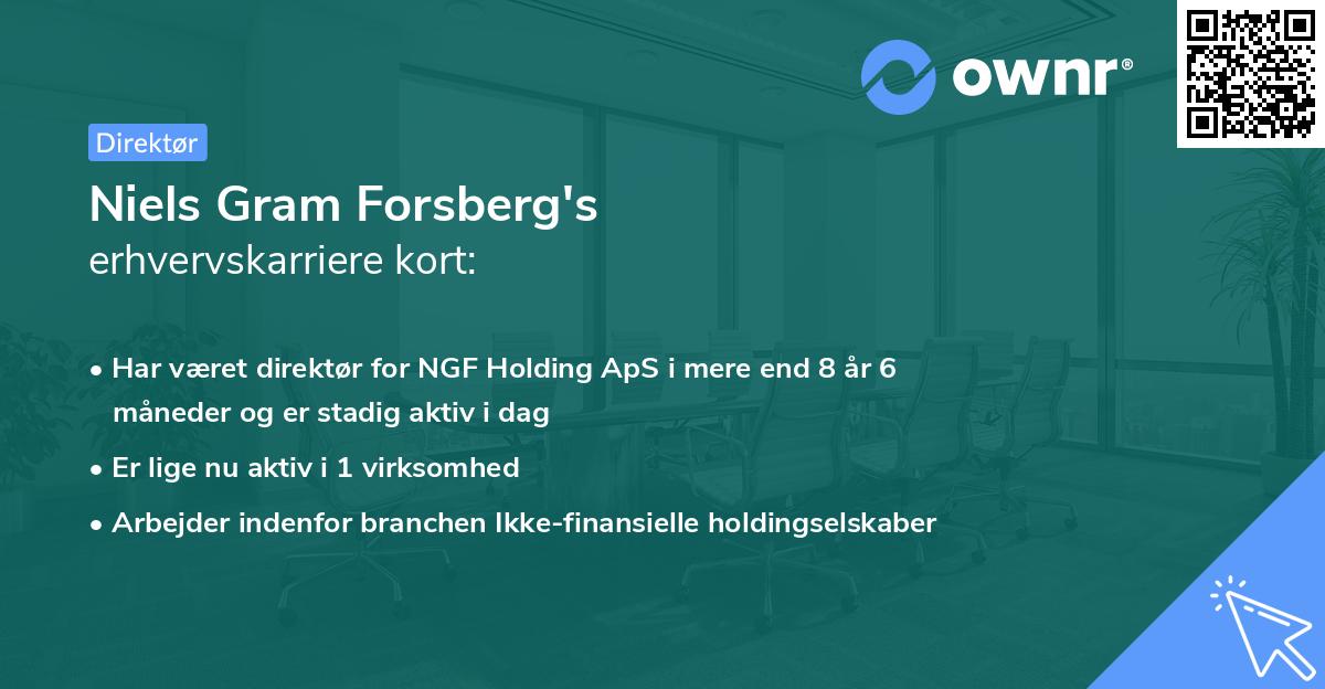 Niels Gram Forsberg's erhvervskarriere kort