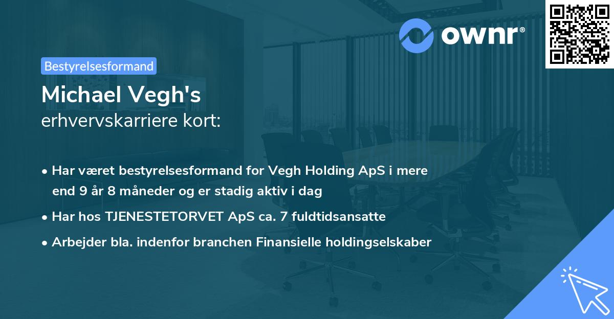 Michael Vegh's erhvervskarriere kort