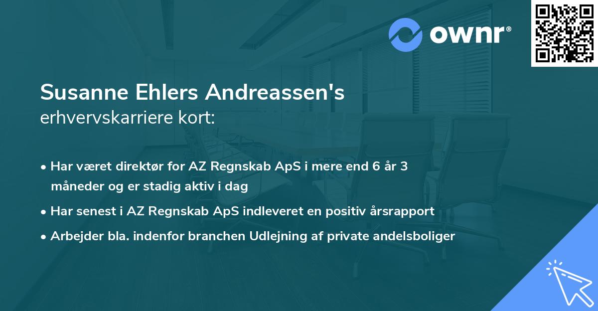Susanne Ehlers Andreassen's erhvervskarriere kort