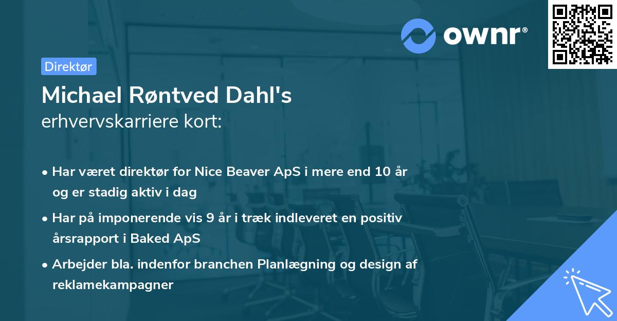 Michael Røntved Dahl's erhvervskarriere kort
