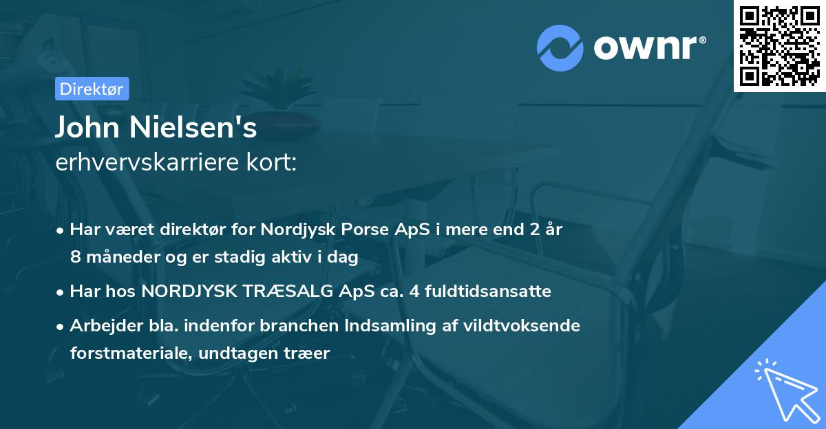 John Nielsen's erhvervskarriere kort