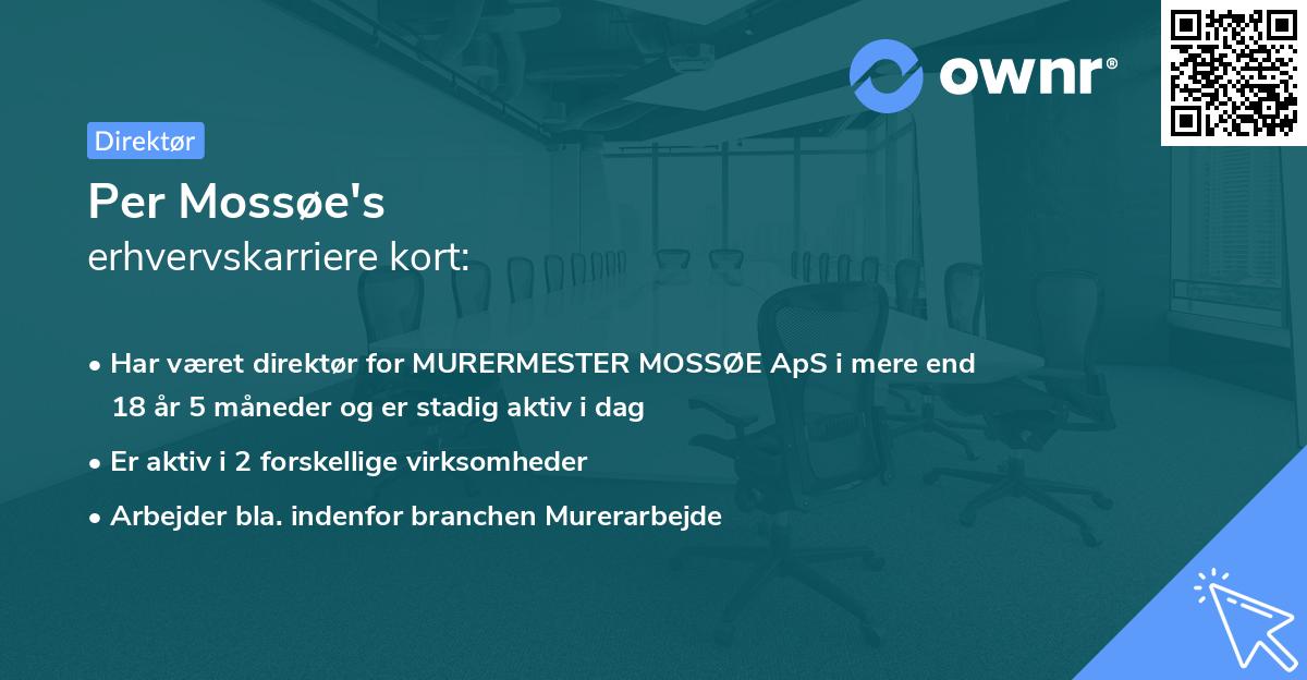 Per Mossøe's erhvervskarriere kort