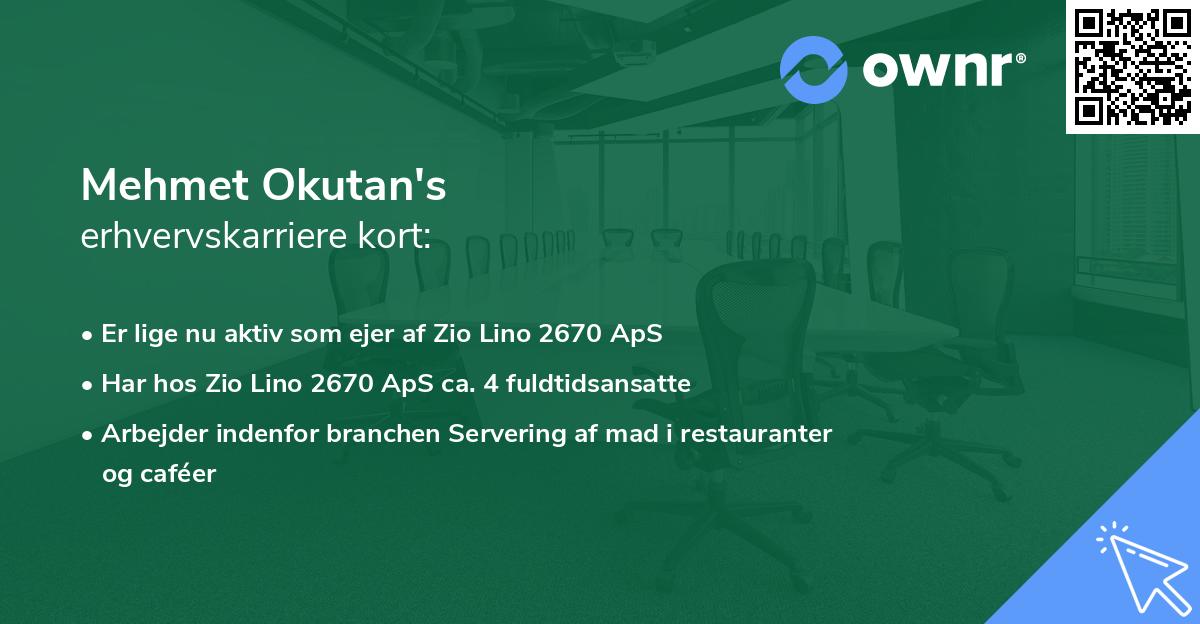 Mehmet Okutan's erhvervskarriere kort