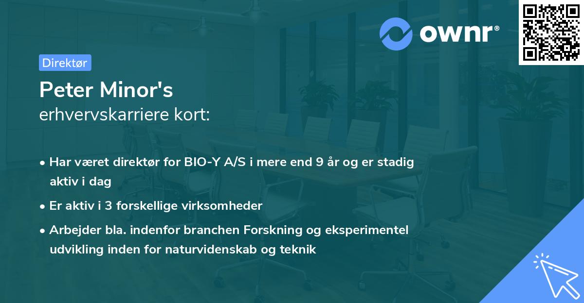 Peter Minor's erhvervskarriere kort
