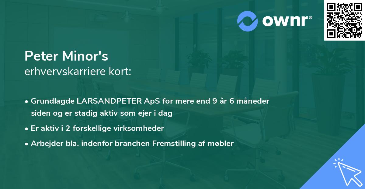 Peter Minor's erhvervskarriere kort