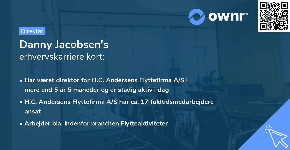 Danny Jacobsen's erhvervskarriere kort
