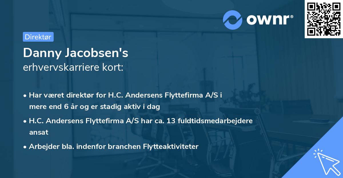 Danny Jacobsen's erhvervskarriere kort