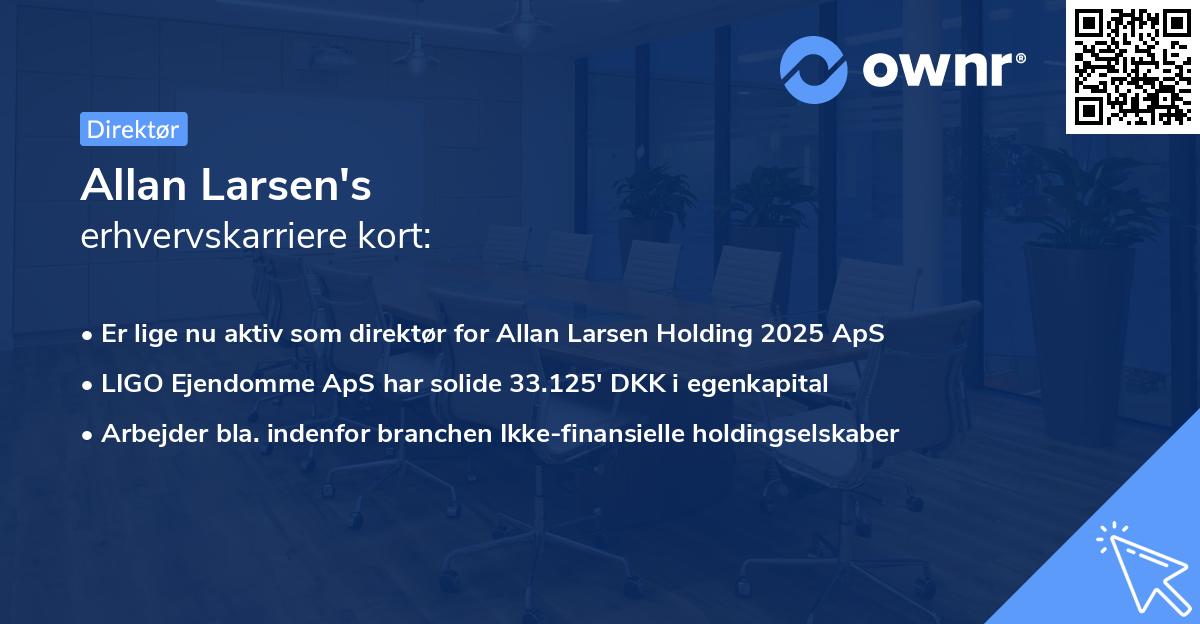 Allan Larsen's erhvervskarriere kort
