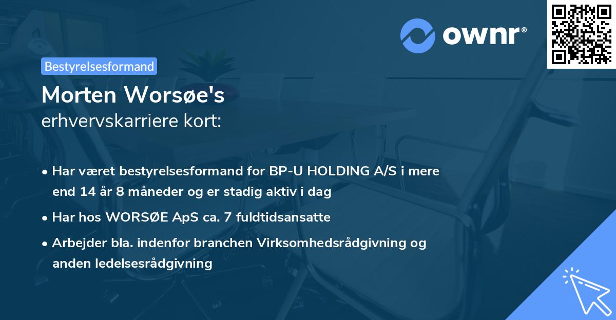 Morten Worsøe's erhvervskarriere kort