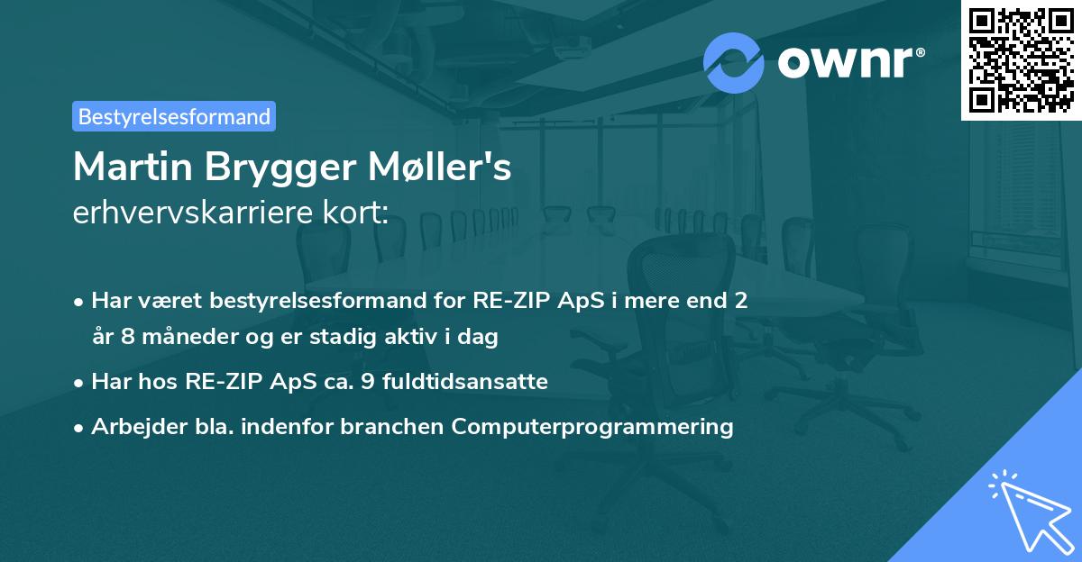 Martin Brygger Møller's erhvervskarriere kort