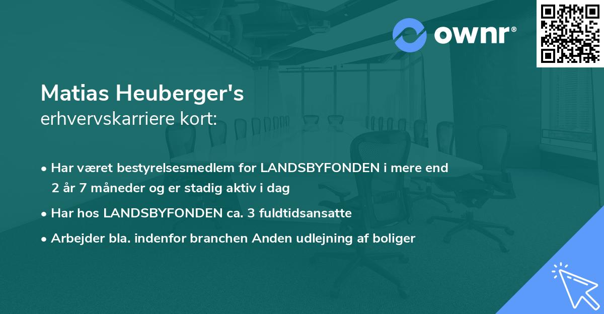 Matias Heuberger's erhvervskarriere kort