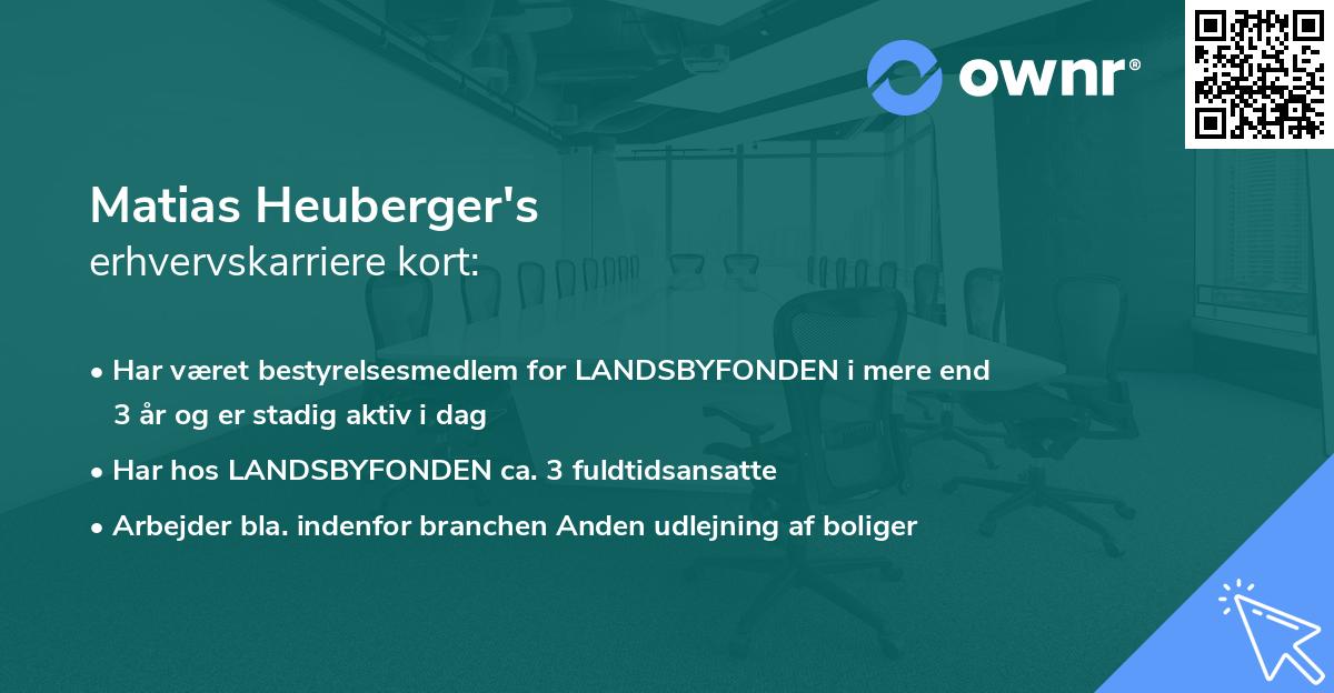 Matias Heuberger's erhvervskarriere kort