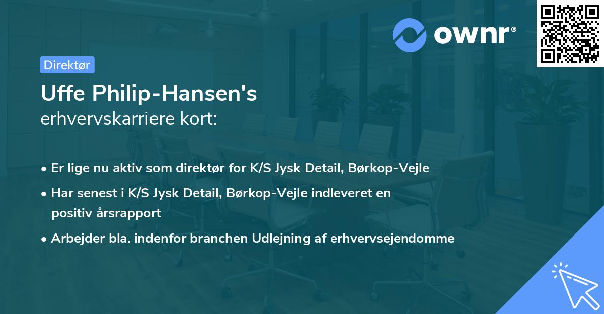 Uffe Philip-Hansen's erhvervskarriere kort