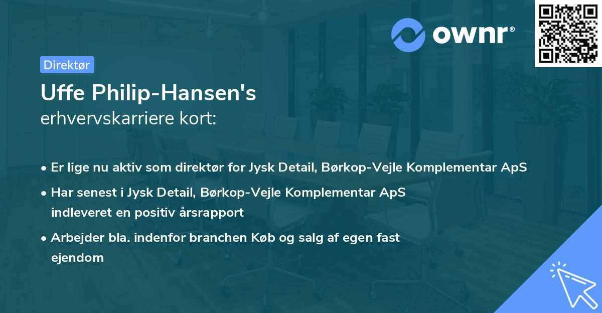 Uffe Philip-Hansen's erhvervskarriere kort