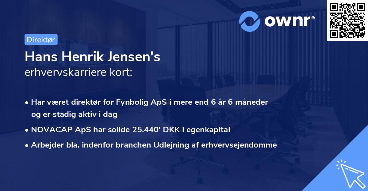 Hans Henrik Jensen's erhvervskarriere kort