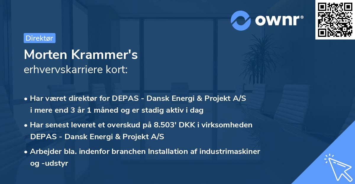 Morten Krammer's erhvervskarriere kort