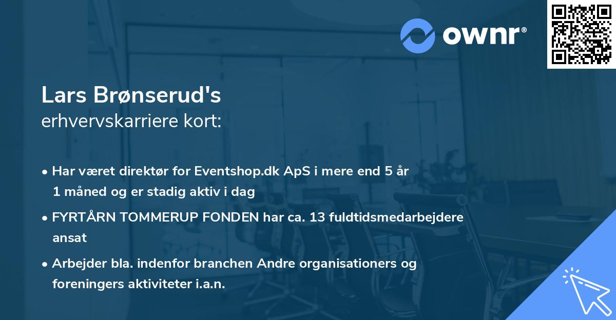 Lars Brønserud's erhvervskarriere kort