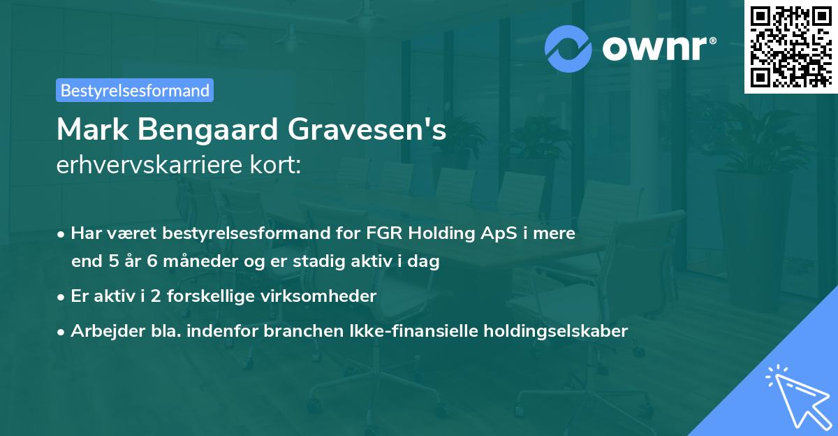 Mark Bengaard Gravesen's erhvervskarriere kort
