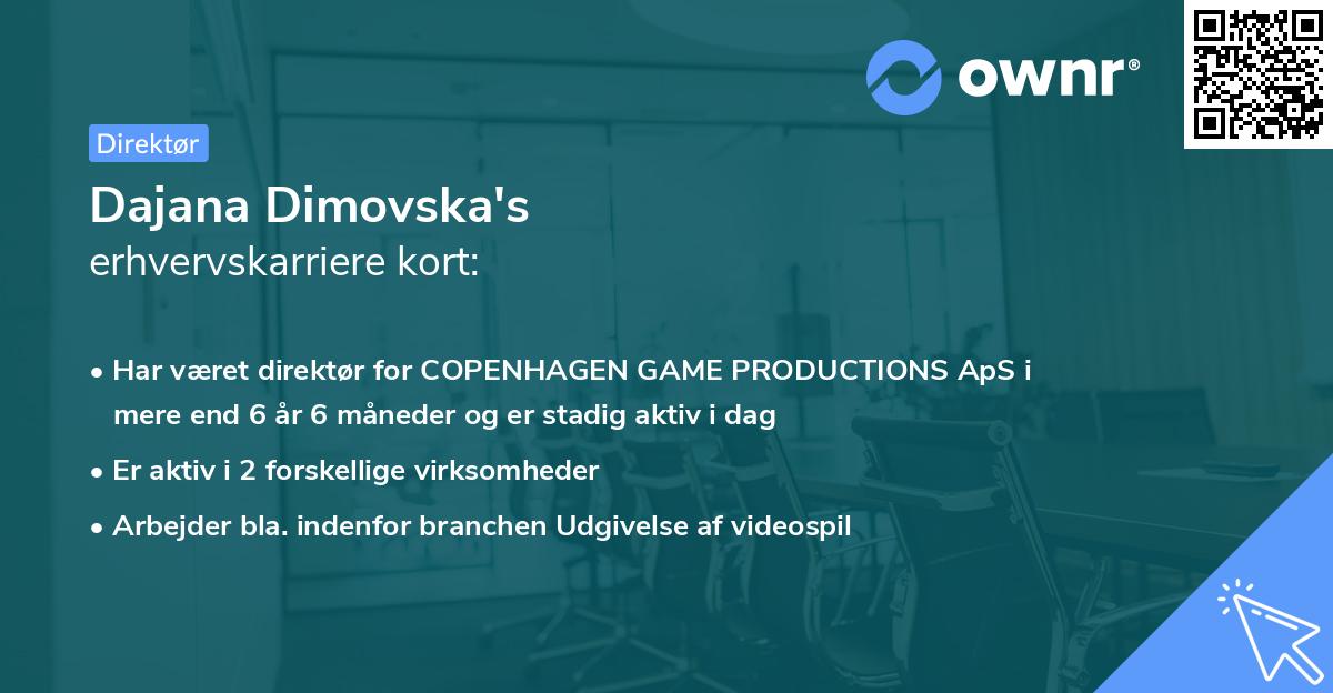 Dajana Dimovska's erhvervskarriere kort