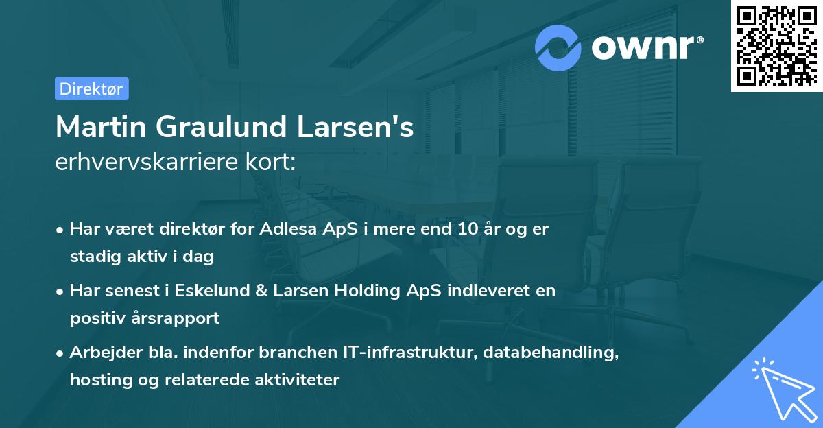 Martin Graulund Larsen's erhvervskarriere kort