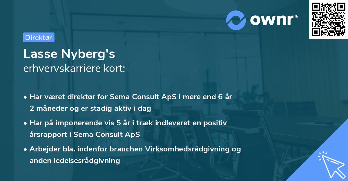 Lasse Nyberg's erhvervskarriere kort
