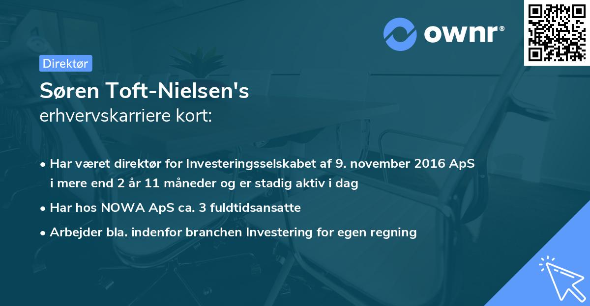 Søren Toft-Nielsen's erhvervskarriere kort