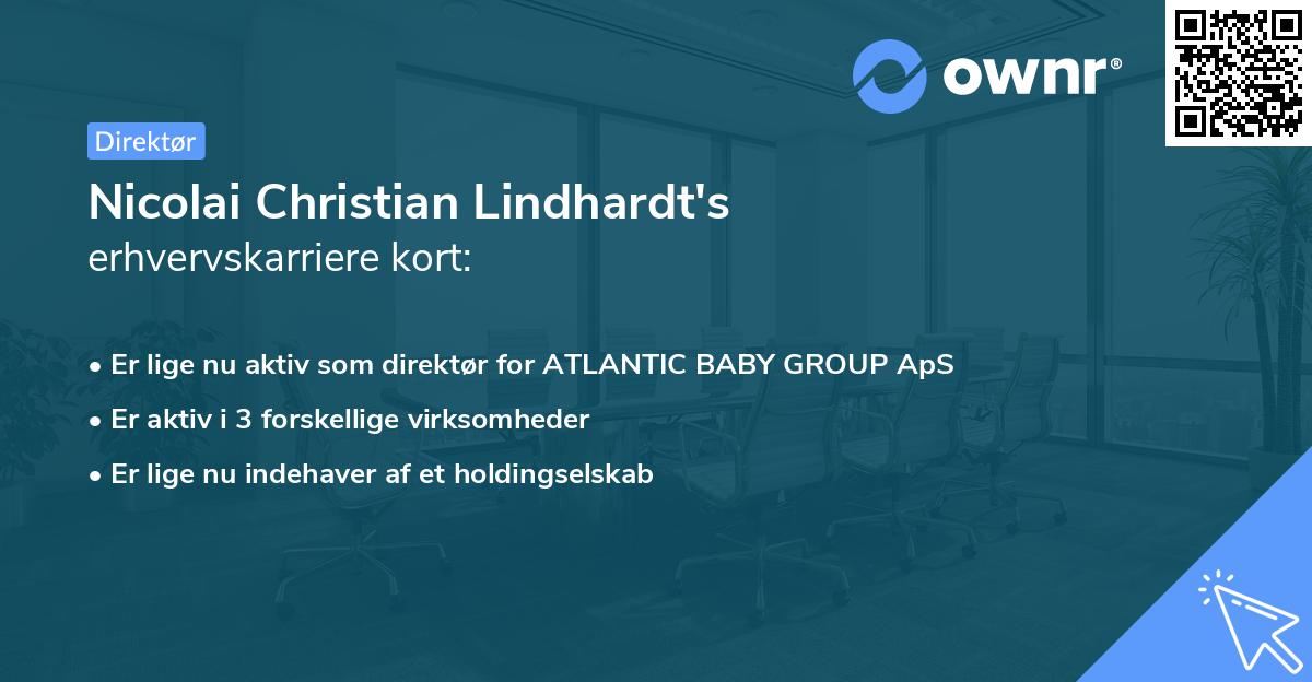 Nicolai Christian Lindhardt's erhvervskarriere kort