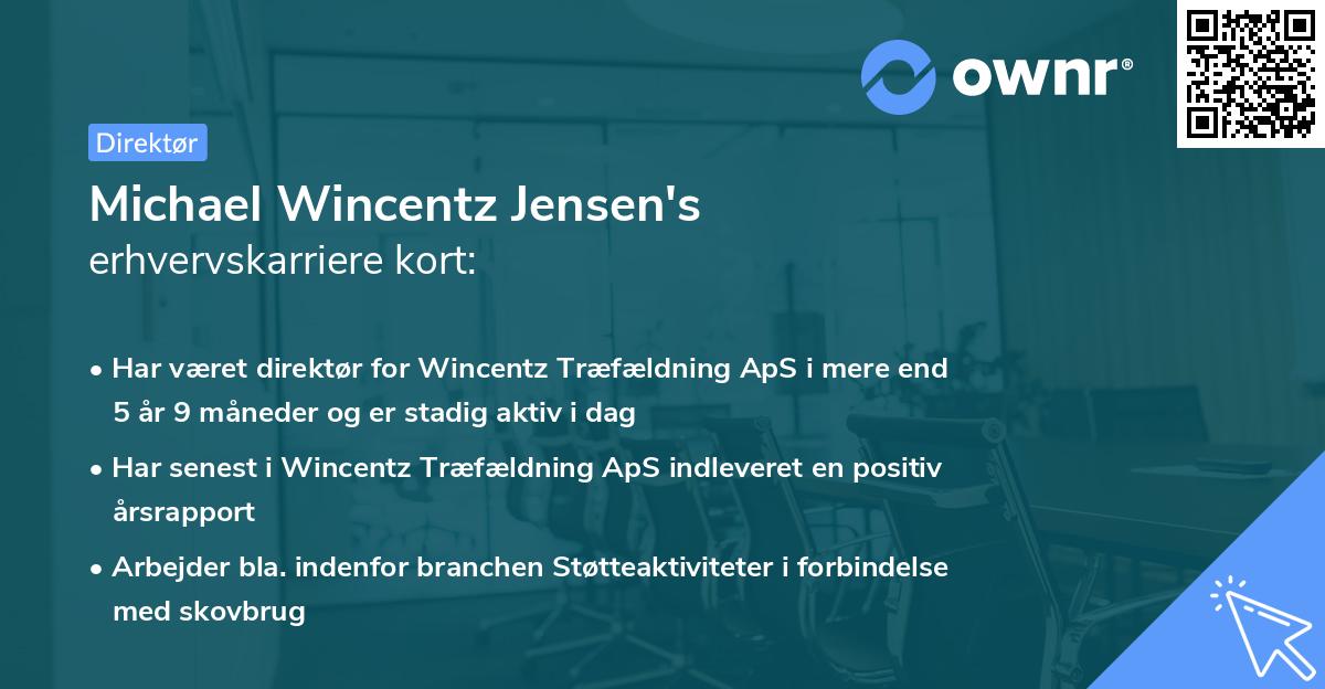 Michael Wincentz Jensen's erhvervskarriere kort