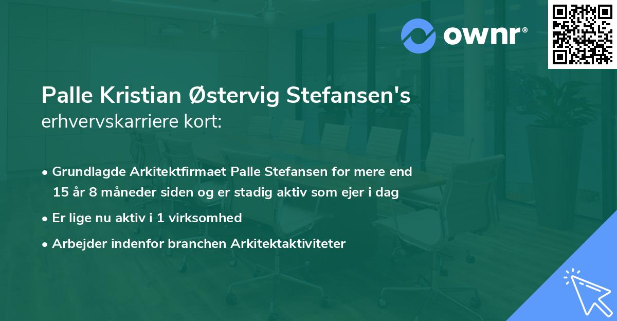 Palle Kristian Østervig Stefansen's erhvervskarriere kort
