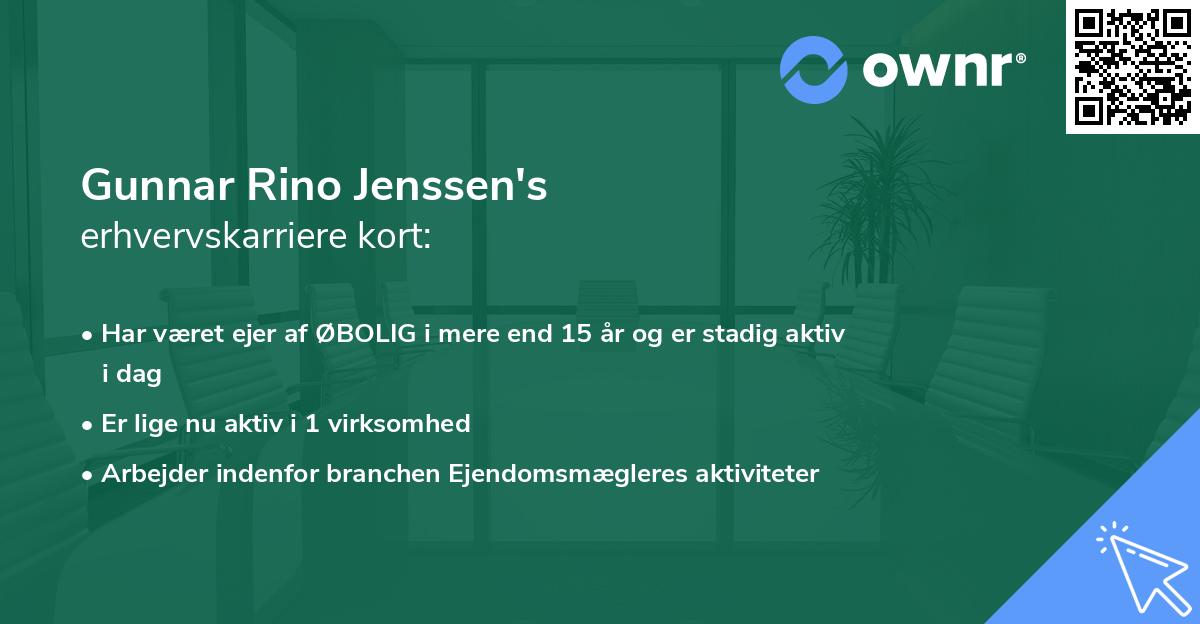 Gunnar Rino Jenssen's erhvervskarriere kort