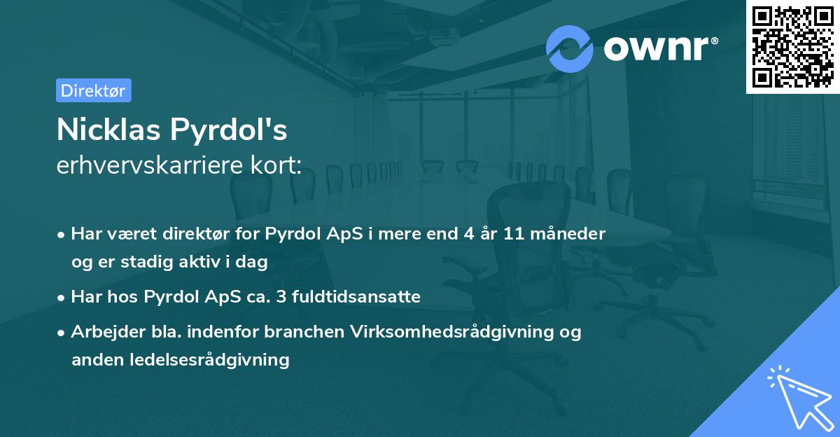 Nicklas Pyrdol's erhvervskarriere kort