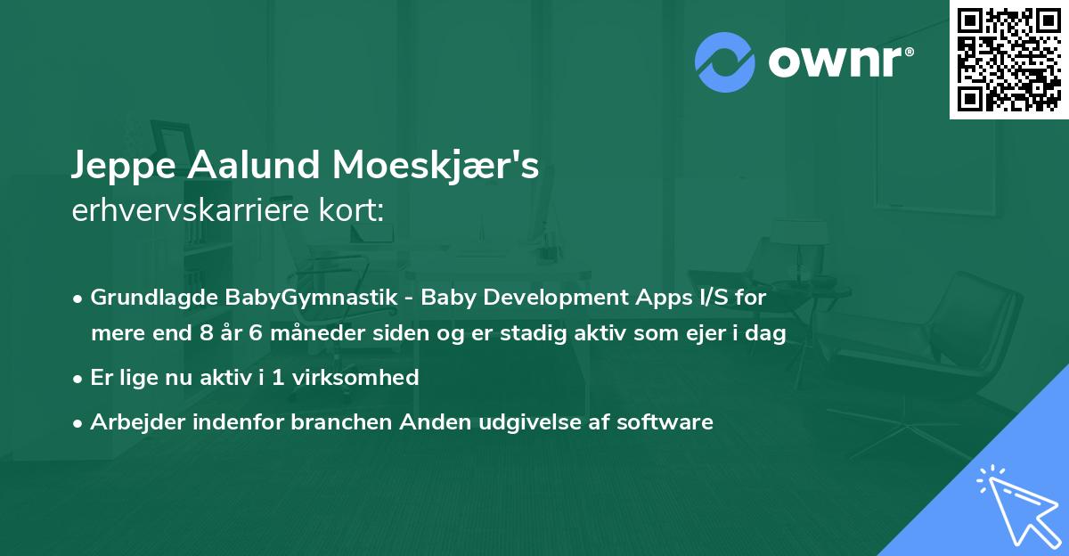 Jeppe Aalund Moeskjær's erhvervskarriere kort