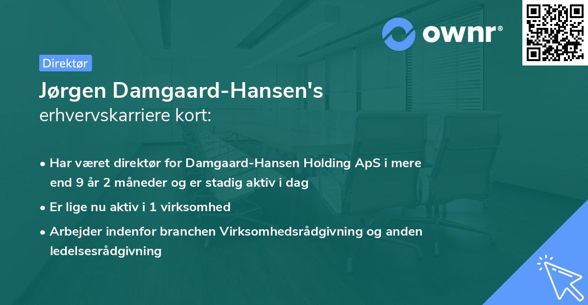 Jørgen Damgaard-Hansen's erhvervskarriere kort