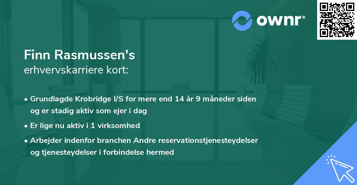 Finn Rasmussen's erhvervskarriere kort
