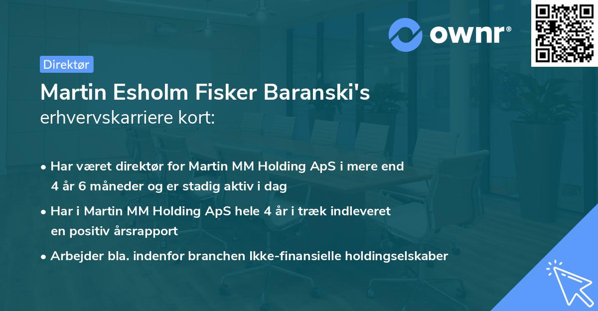 Martin Esholm Fisker Baranski's erhvervskarriere kort