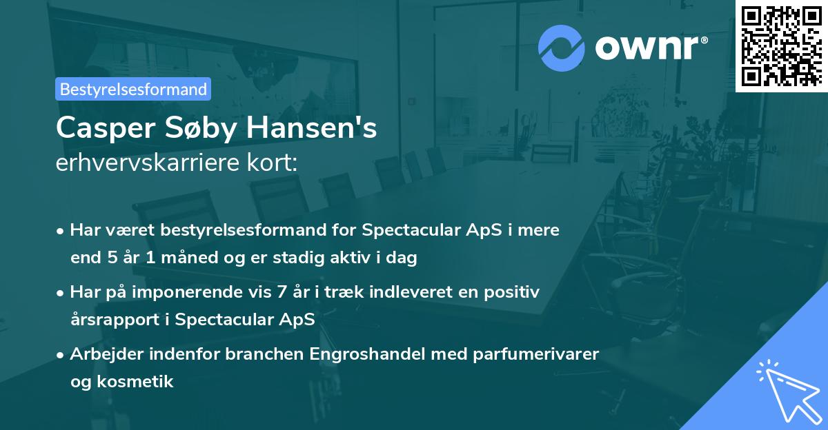 Casper Søby Hansen's erhvervskarriere kort