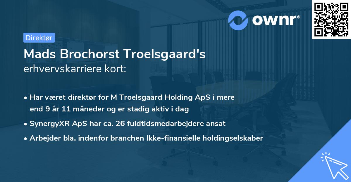 Mads Brochorst Troelsgaard's erhvervskarriere kort