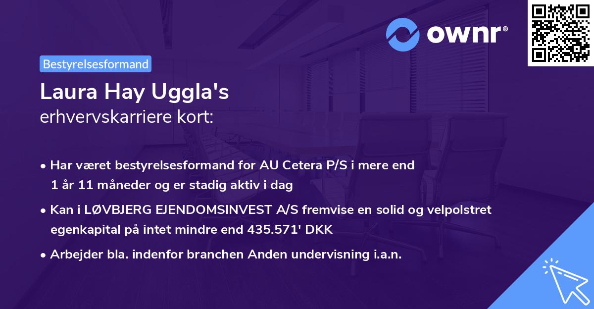 Laura Hay Uggla's erhvervskarriere kort