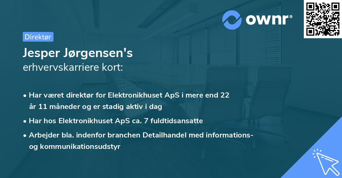 Jesper Jørgensen's erhvervskarriere kort