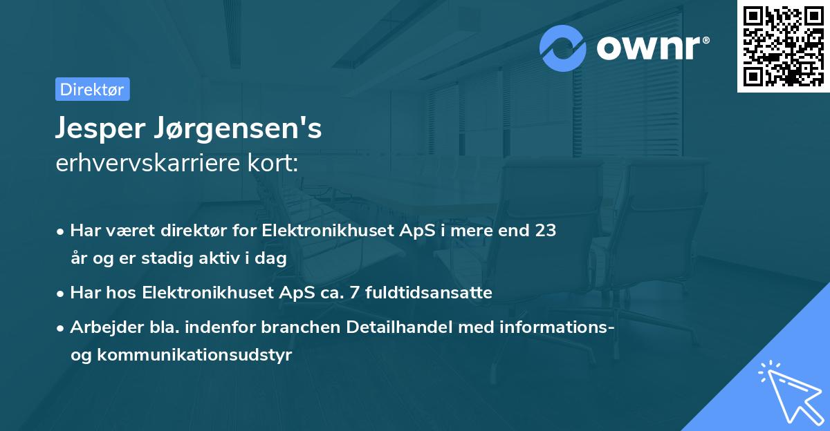 Jesper Jørgensen's erhvervskarriere kort