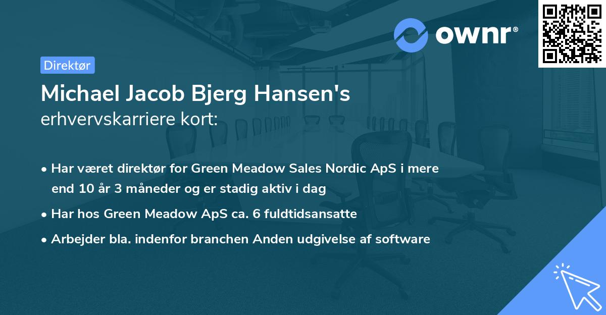 Michael Jacob Bjerg Hansen's erhvervskarriere kort