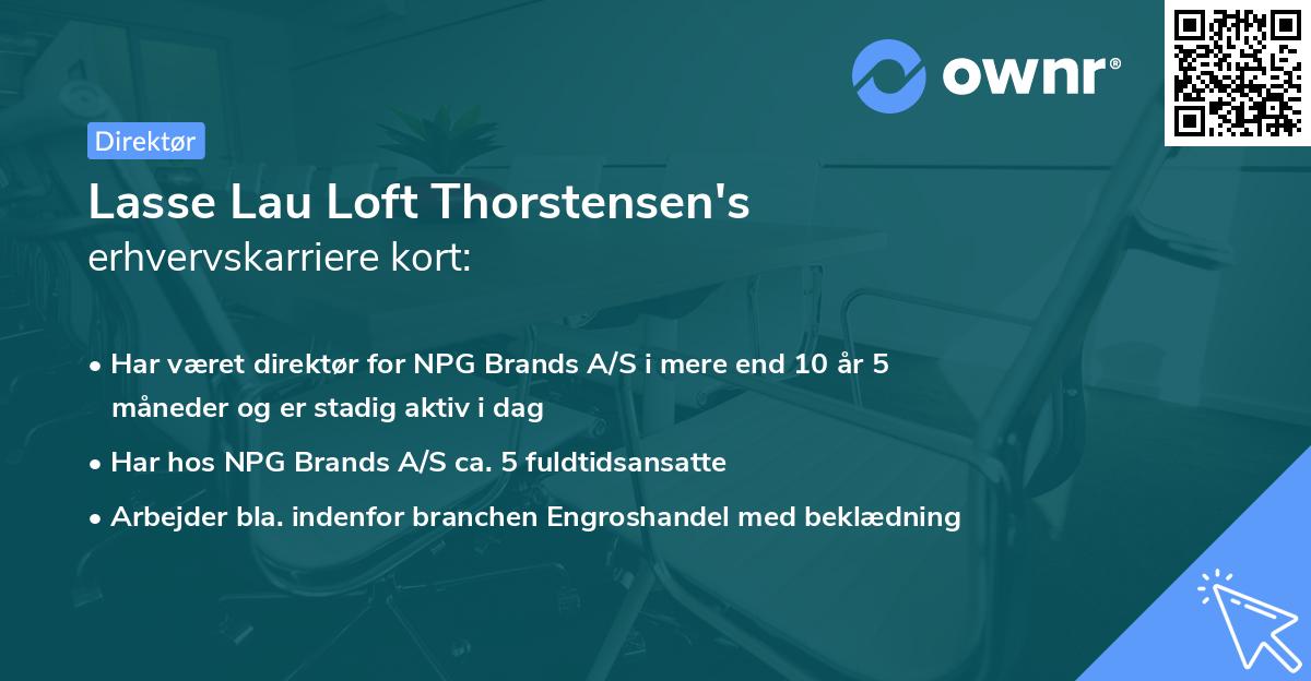 Lasse Lau Loft Thorstensen's erhvervskarriere kort