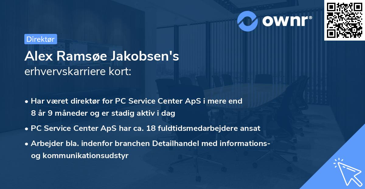 Alex Ramsøe Jakobsen's erhvervskarriere kort