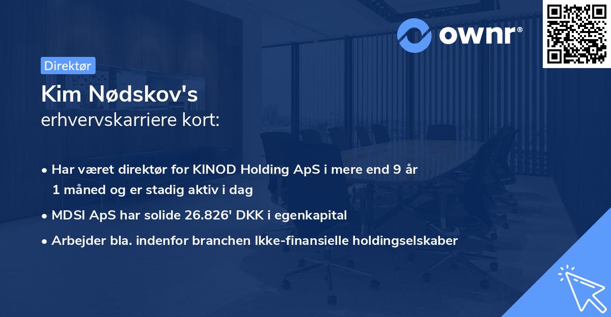 Kim Nødskov's erhvervskarriere kort