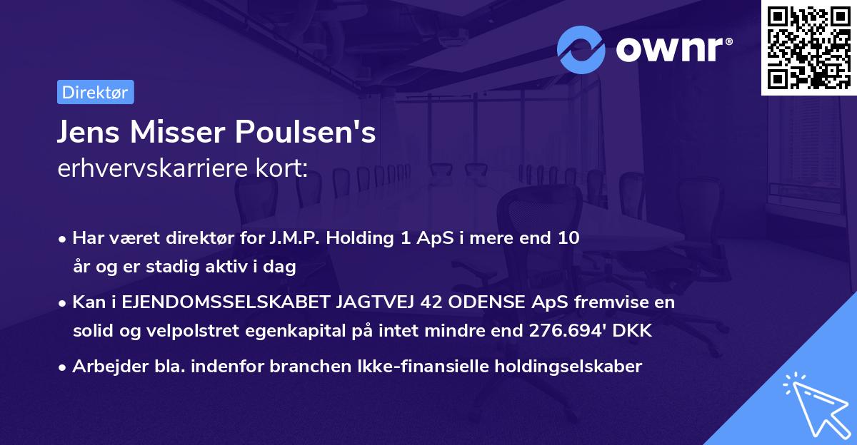 Jens Misser Poulsen's erhvervskarriere kort