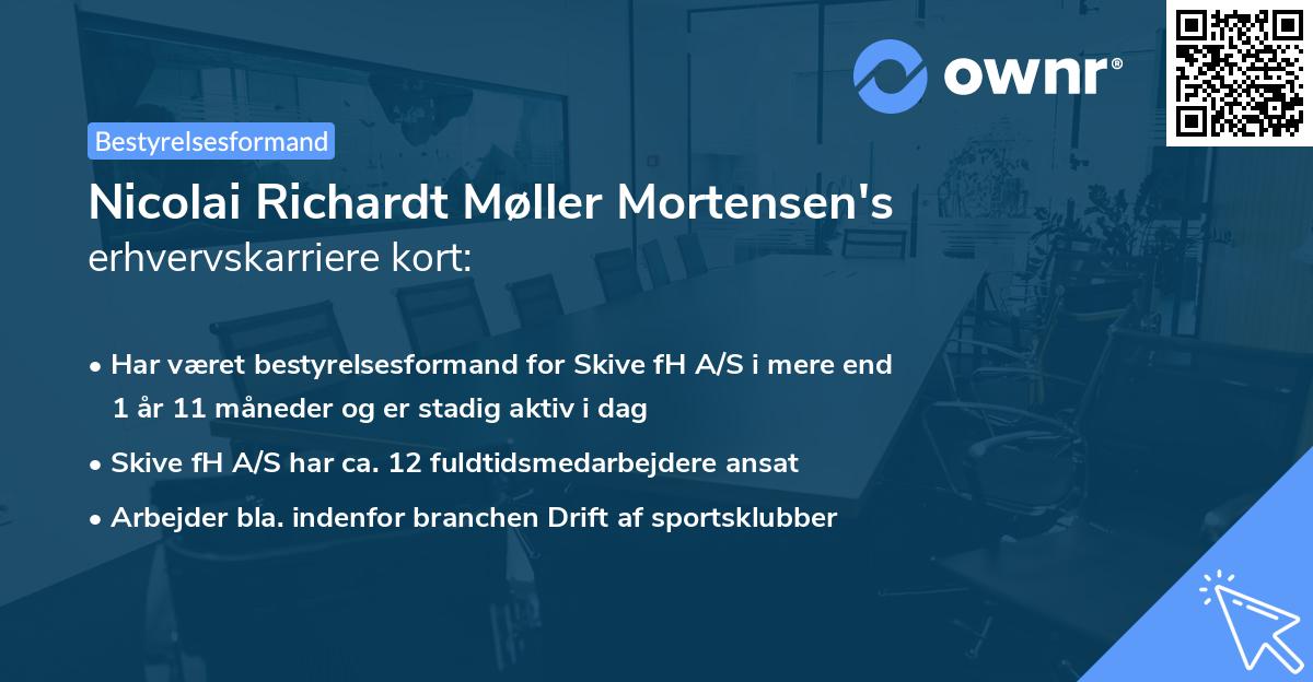 Nicolai Richardt Møller Mortensen's erhvervskarriere kort
